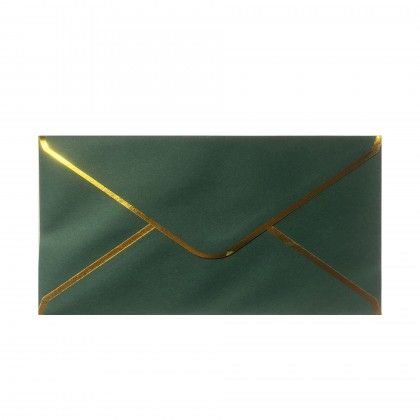Envelope Borda Dourada 90X163mm Pack 5