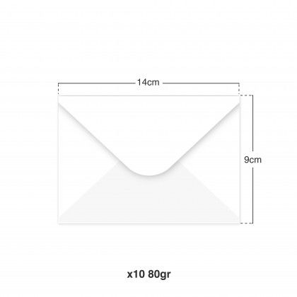 Envelope Tradicional Branco 90X140mm Pack 10 Envelope Tradicional Branco 90X140mm Pack 10