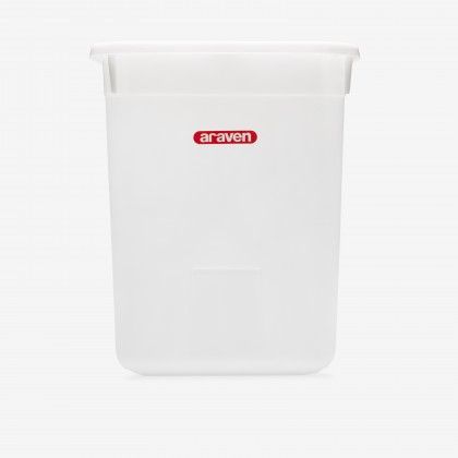Contentor Polietileno com Tampa Quadrado Branco 60L 41.5X41.5X50cm