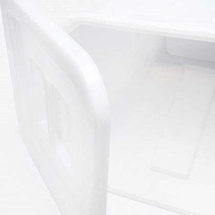 Contentor Polietileno com Tampa Quadrado Branco 60L 41.5X41.5X50cm