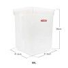 Contentor Polietileno com Tampa Quadrado Branco 60L 41.5X41.5X50cm