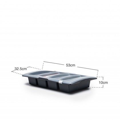 Tabuleiro Separador Talheres Gn1/1 com Tampa 53X32.5X10cm Tabuleiro Separador Talheres Gn1/1 com Tampa 53X32.5X10cm