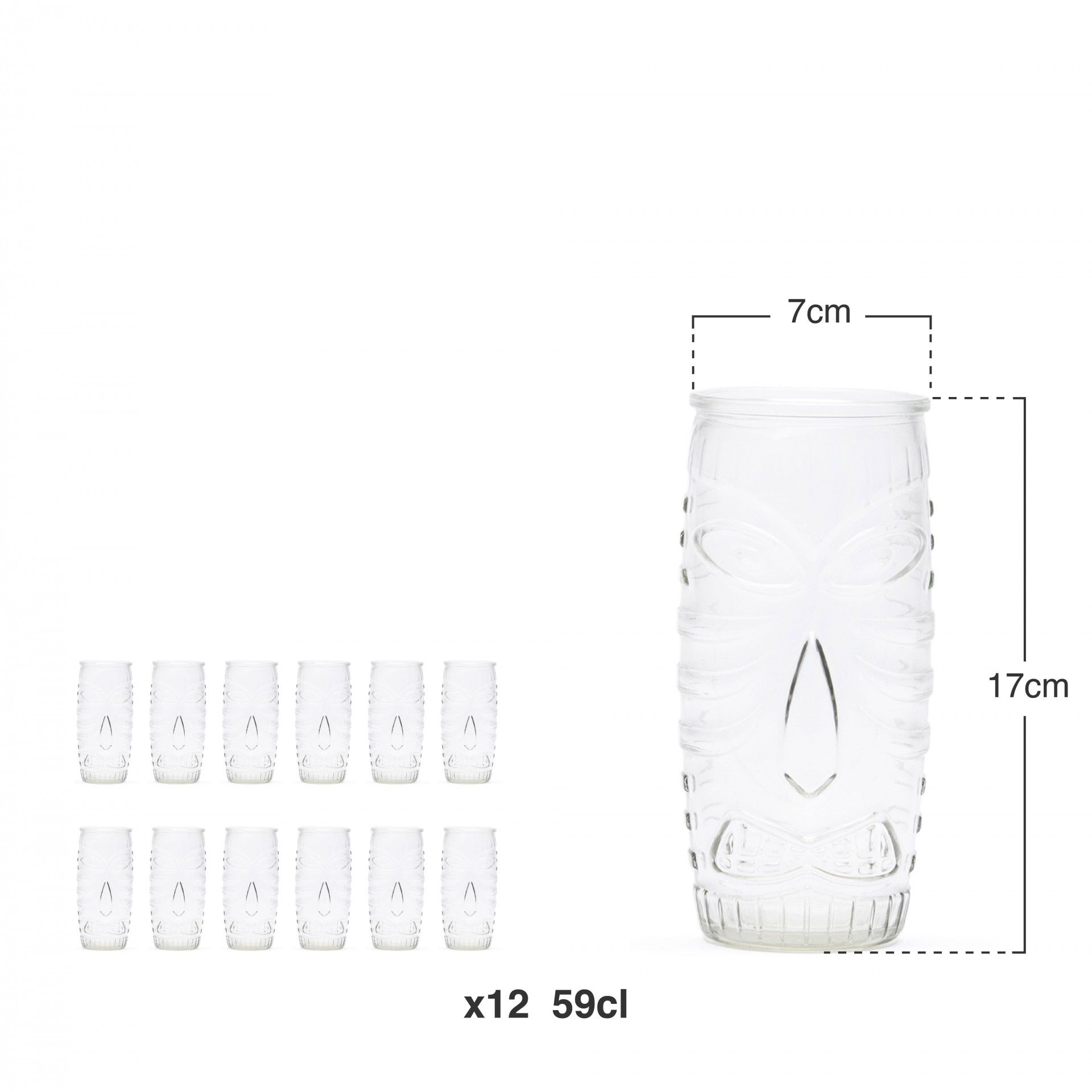 Copo Cocktail Tiki 59cl Pack 12