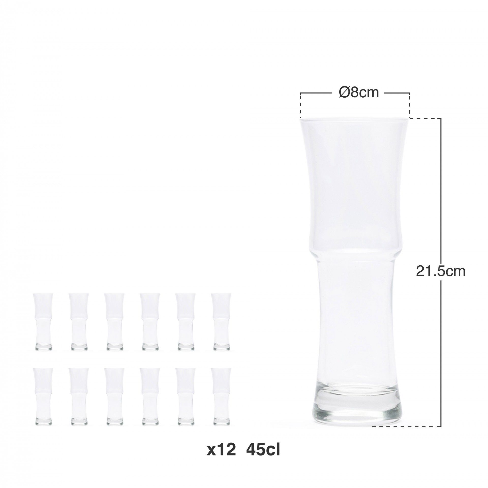 Copo Cocktail Napoli 45cl 8X21.5cm Pack 12