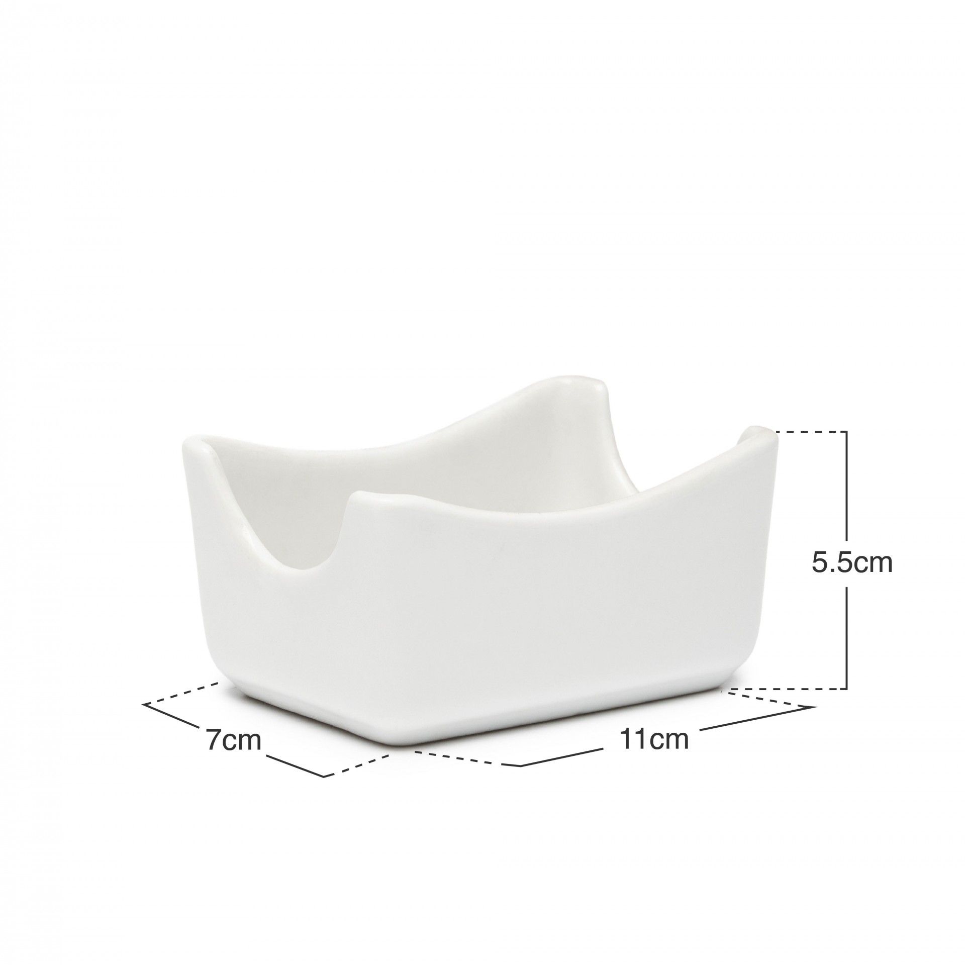 Açucareiro Porcelana Ming 7X11X5.5cm Branco