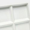 Prato 4 Compartimentos Porcelana Quadrado Branco 18.5X18.5X2cm