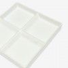 Prato 4 Compartimentos Porcelana Quadrado Branco 18.5X18.5X2cm