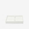 Prato 4 Compartimentos Porcelana Quadrado Branco 18.5X18.5X2cm Prato 4 Compartimentos Porcelana Quadrado Branco 18.5X18.5X2cm