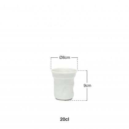 Recipiente Louça Branco 20cl 8X9cm Recipiente Louça Branco 20cl 8X9cm