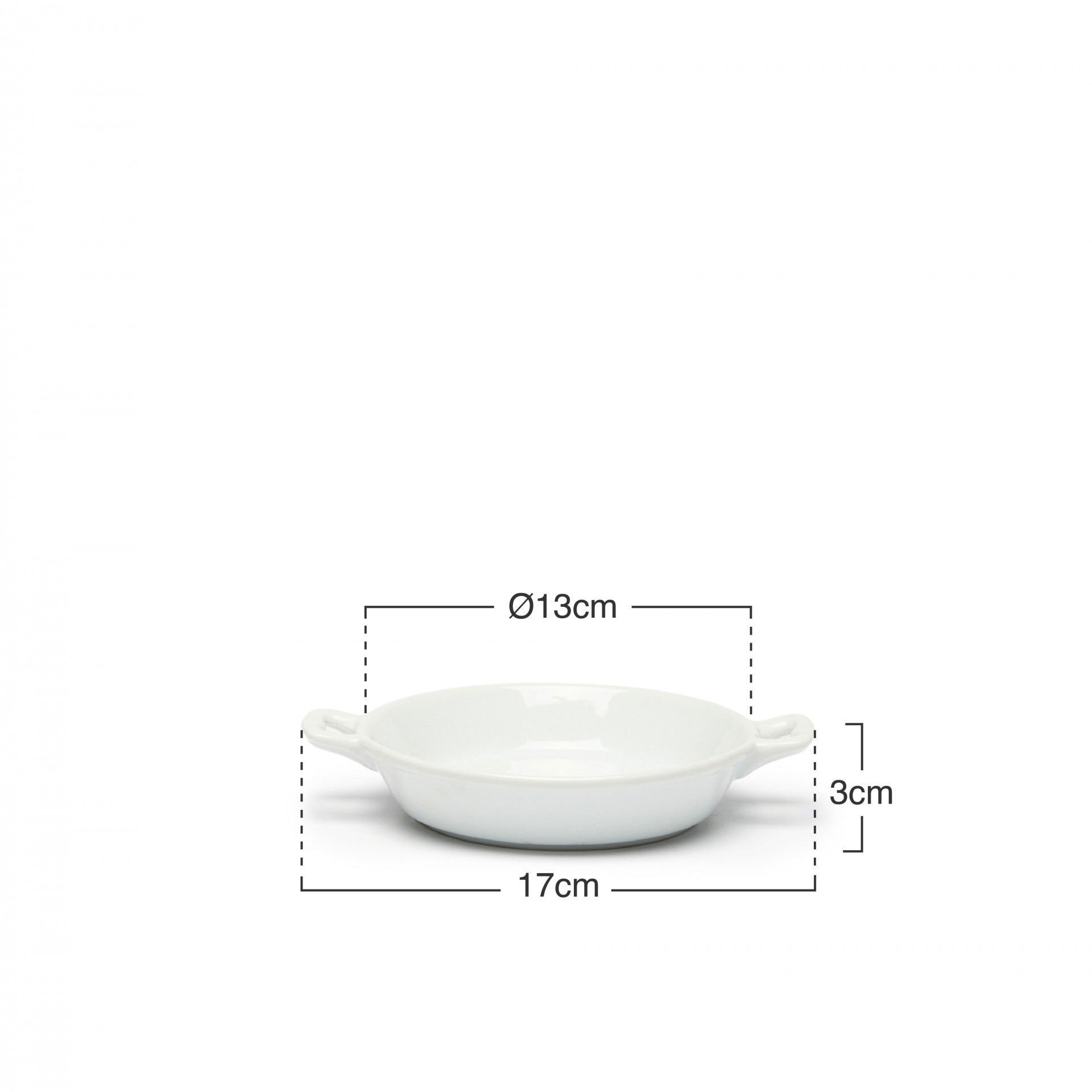 Paella Porcelana Degustacion Branco 17X13X3cm