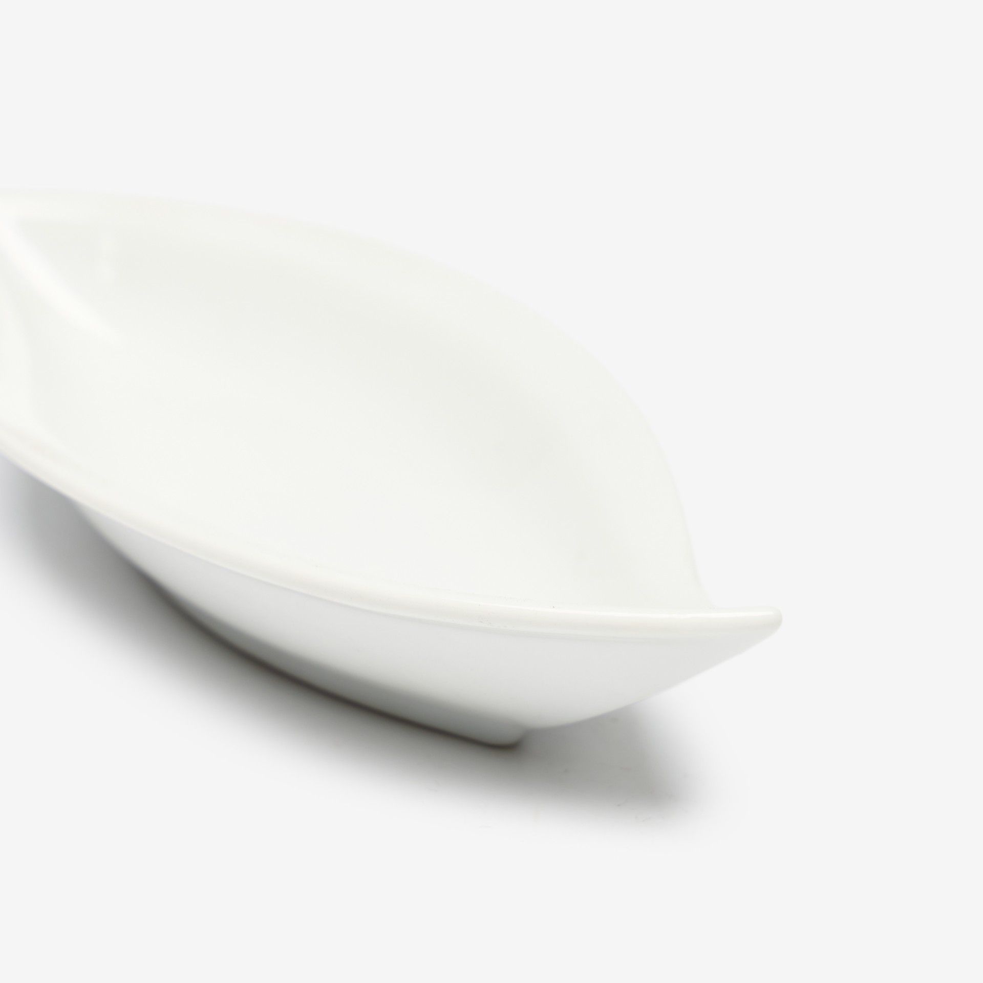 Bandeja Porcelana Degustacion Branco 20X9X3cm