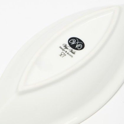 Bandeja Porcelana Degustacion Branco 20X9X3cm