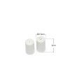 Saleiro + Pimenteiro Porcelana Simple Branco 2.5X4cm Saleiro + Pimenteiro Porcelana Simple Branco 2.5X4cm
