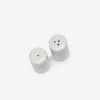 Saleiro + Pimenteiro Porcelana Simple Branco 2.5X4cm Saleiro + Pimenteiro Porcelana Simple Branco 2.5X4cm