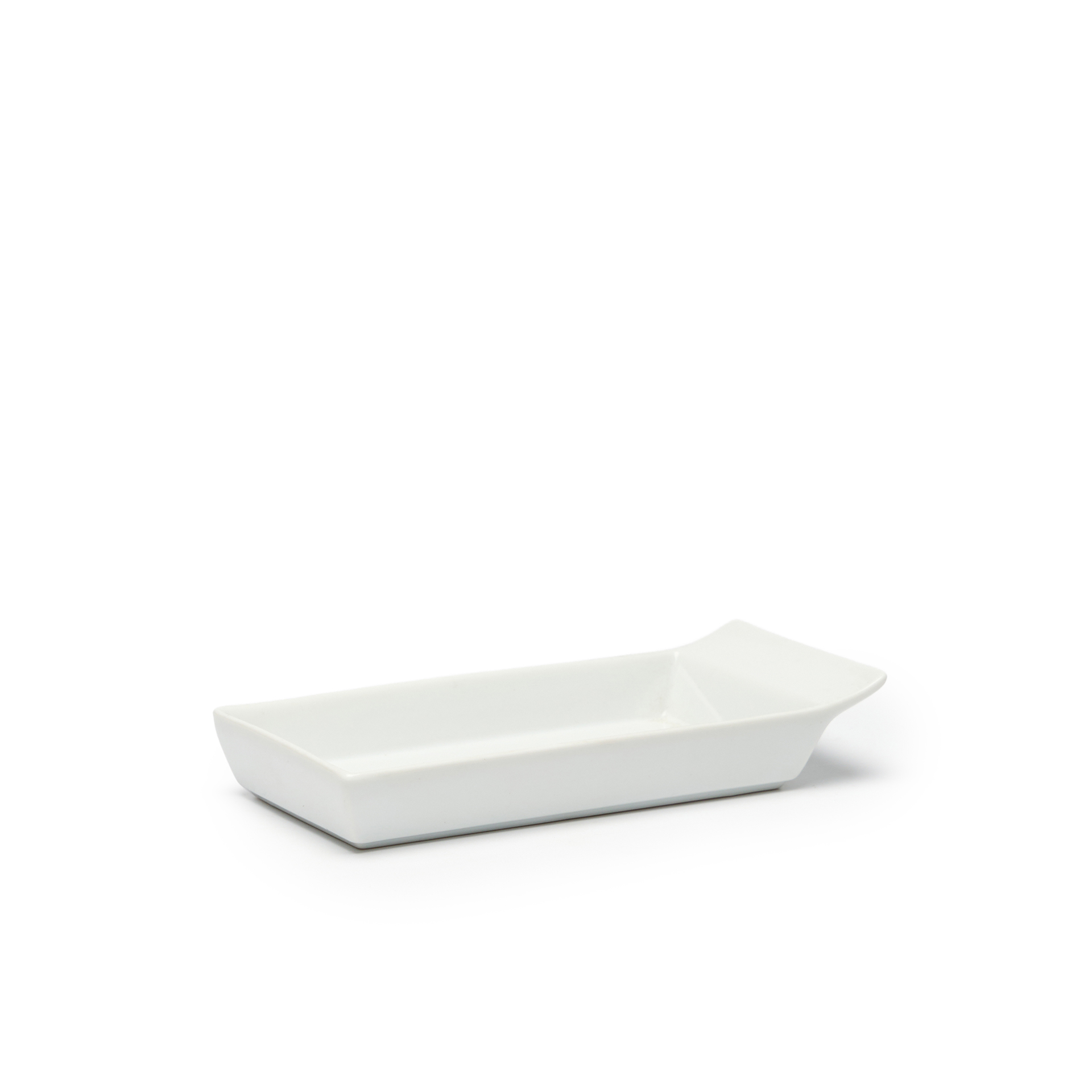 Travessa Porcelana Ming com Asa Branco 20X9X3.8cm