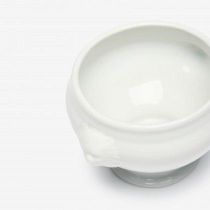Taça Porcelana Leão Branco 44cl 11X9X9cm Taça Porcelana Leão Branco 44cl 11X9X9cm