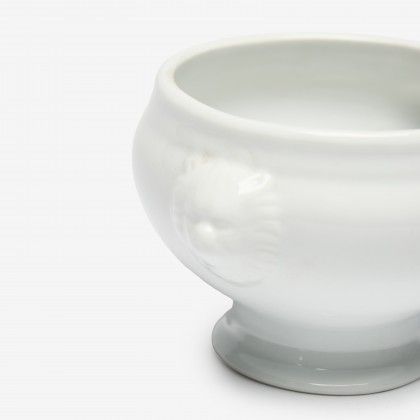 Taça Porcelana Leão Branco 44cl 11X9X9cm Taça Porcelana Leão Branco 44cl 11X9X9cm