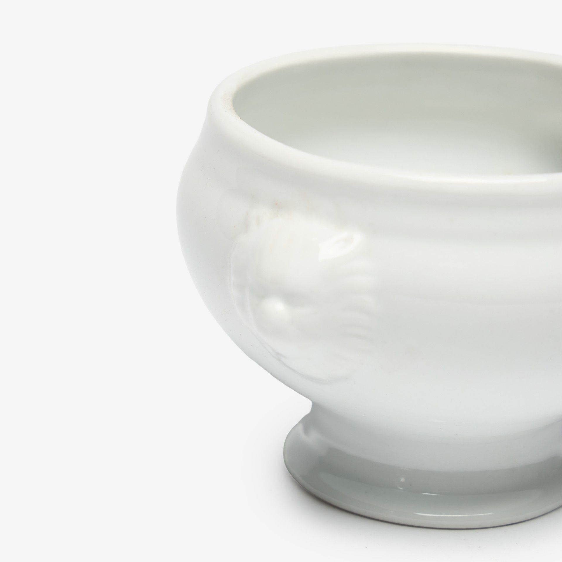 Taça Porcelana Leão Branco 44cl 11X9X9cm