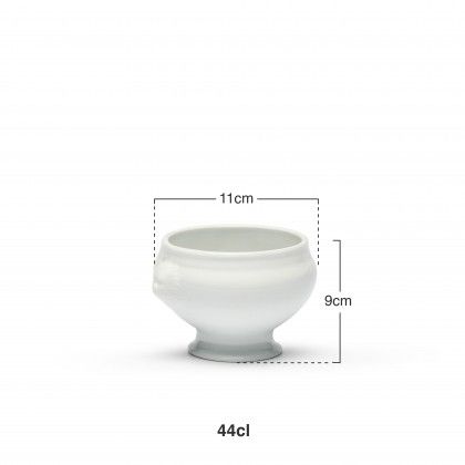 Taça Porcelana Leão Branco 44cl 11X9X9cm Taça Porcelana Leão Branco 44cl 11X9X9cm