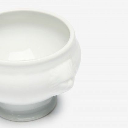 Taça Porcelana Leão Branco 44cl 11X9X9cm Taça Porcelana Leão Branco 44cl 11X9X9cm