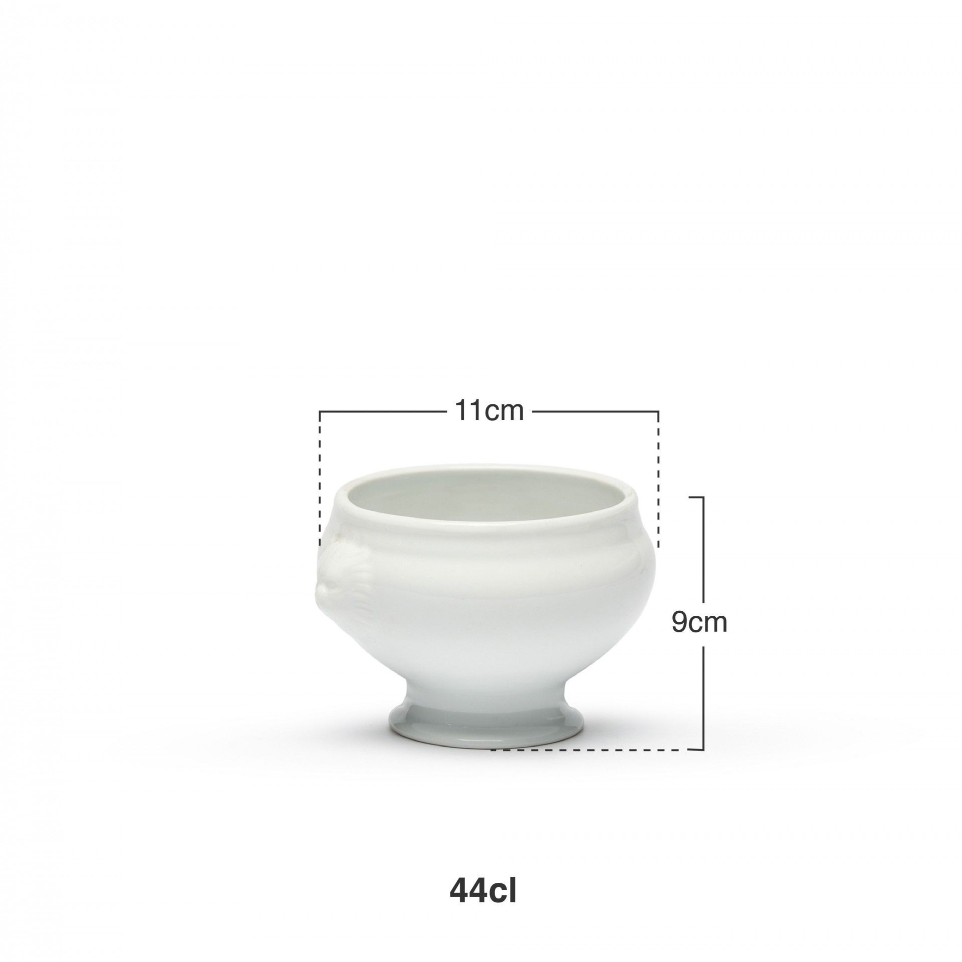 Taça Porcelana Leão Branco 44cl 11X9X9cm