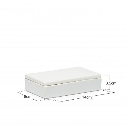 Caixa Porcelana Turismo Branco 14X8X3.5cm Caixa Porcelana Turismo Branco 14X8X3.5cm