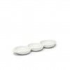 Bandeja Porcelana Degustacion 3 Divis�es Branco 29X9X2.5cm
