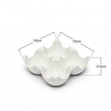 Bandeja Narino 4 Divis�es Branco 10X10X3.5cm
