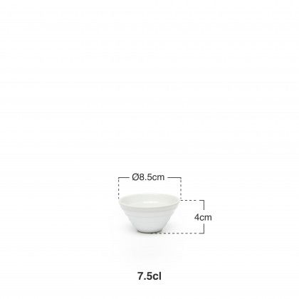Saladeira Porcelana Rayas Branco 7.5cl 8.5X4cm Saladeira Porcelana Rayas Branco 7.5cl 8.5X4cm