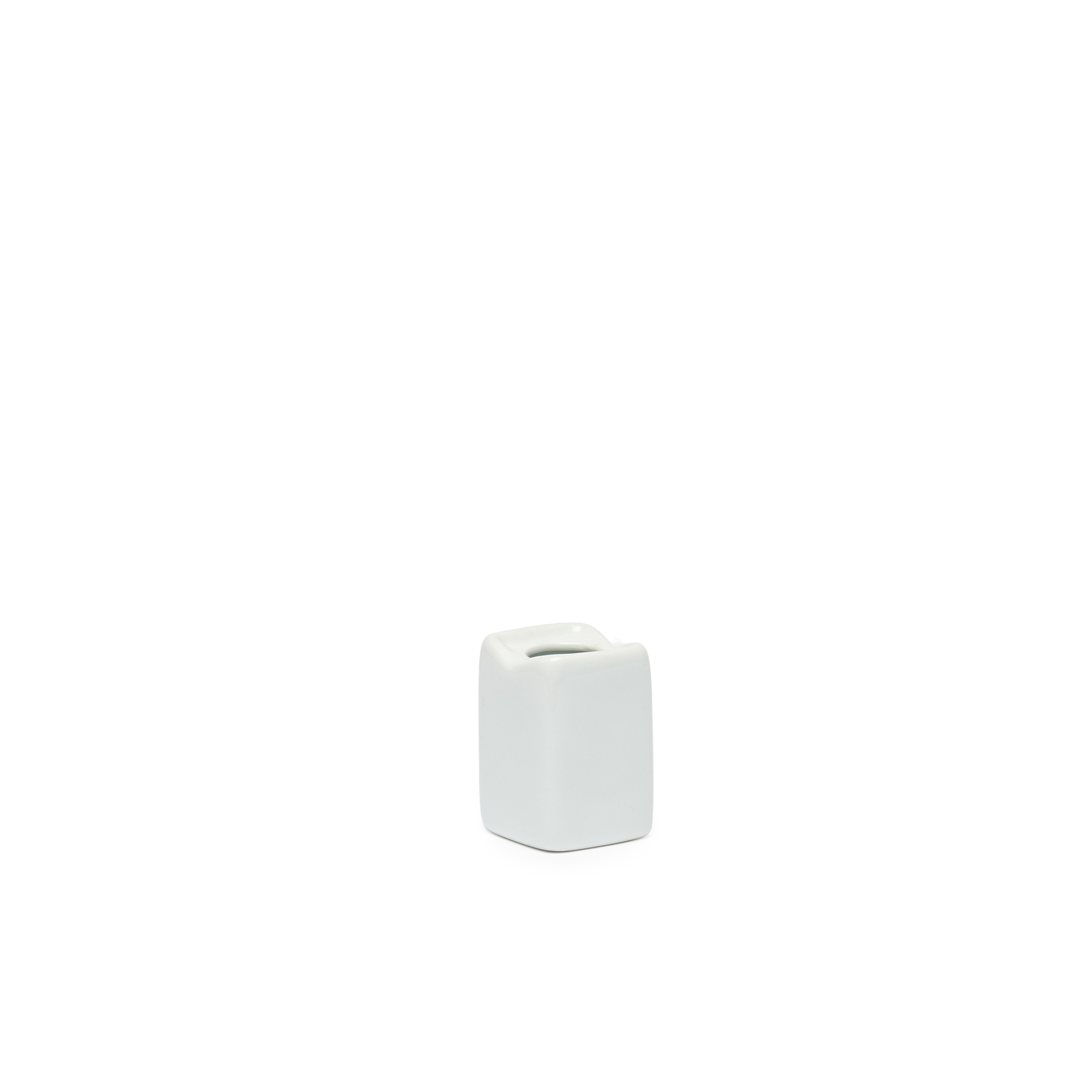 Paliteiro Porcelana Simple Branco 3.5X3.5X5.5cm