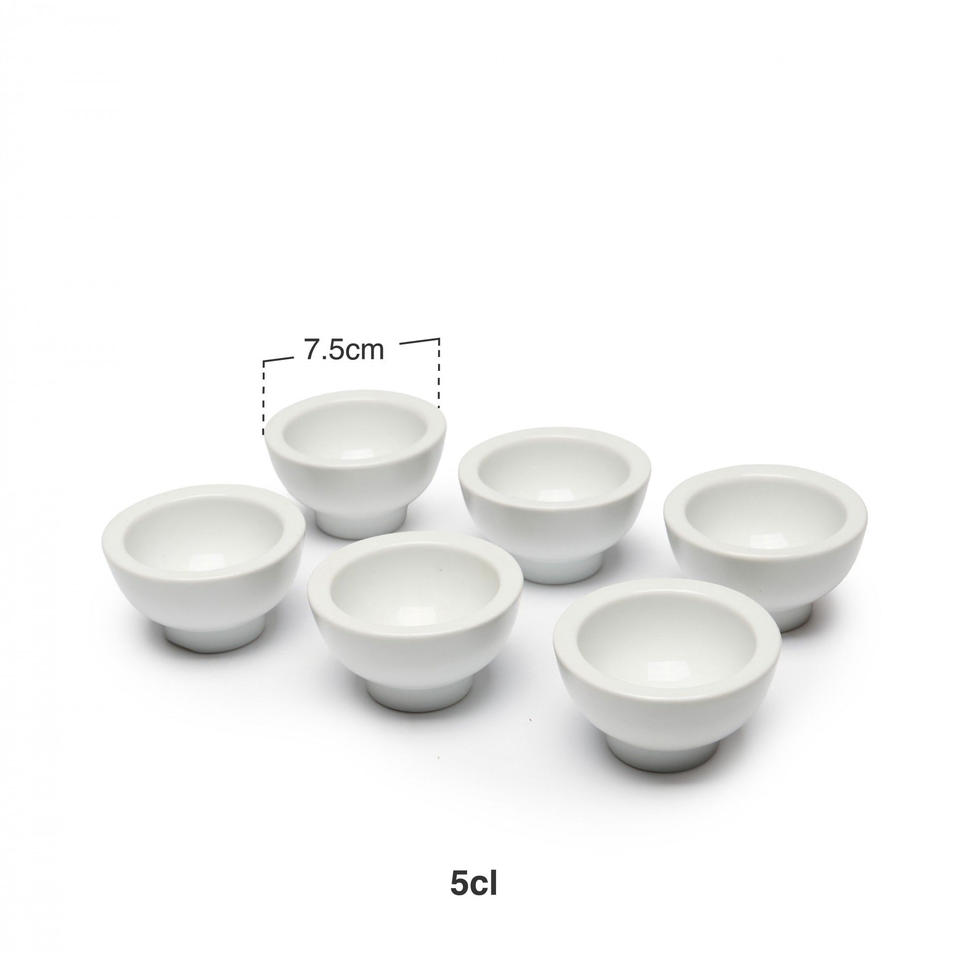Taça Porcelana com Pé Degustacion Branco 5cl Ø7.5X4cm