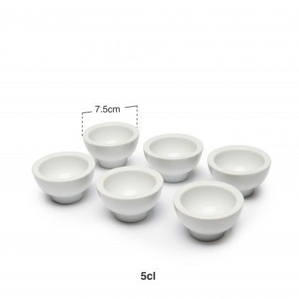 Taça Porcelana com Pé Degustacion Branco 5cl Ø7.5X4cm Taça Porcelana com Pé Degustacion Branco 5cl Ø7.5X4cm