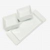 Bandeja Porcelana Degustacion com 2 Ta�as Branco 10cl