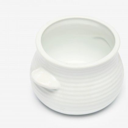 Pote Porcelana Branco 37cl 13.3X11X7.8cm Pote Porcelana Branco 37cl 13.3X11X7.8cm