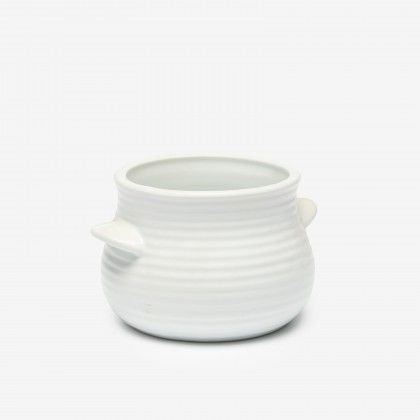 Pote Porcelana Branco 37cl 13.3X11X7.8cm Pote Porcelana Branco 37cl 13.3X11X7.8cm