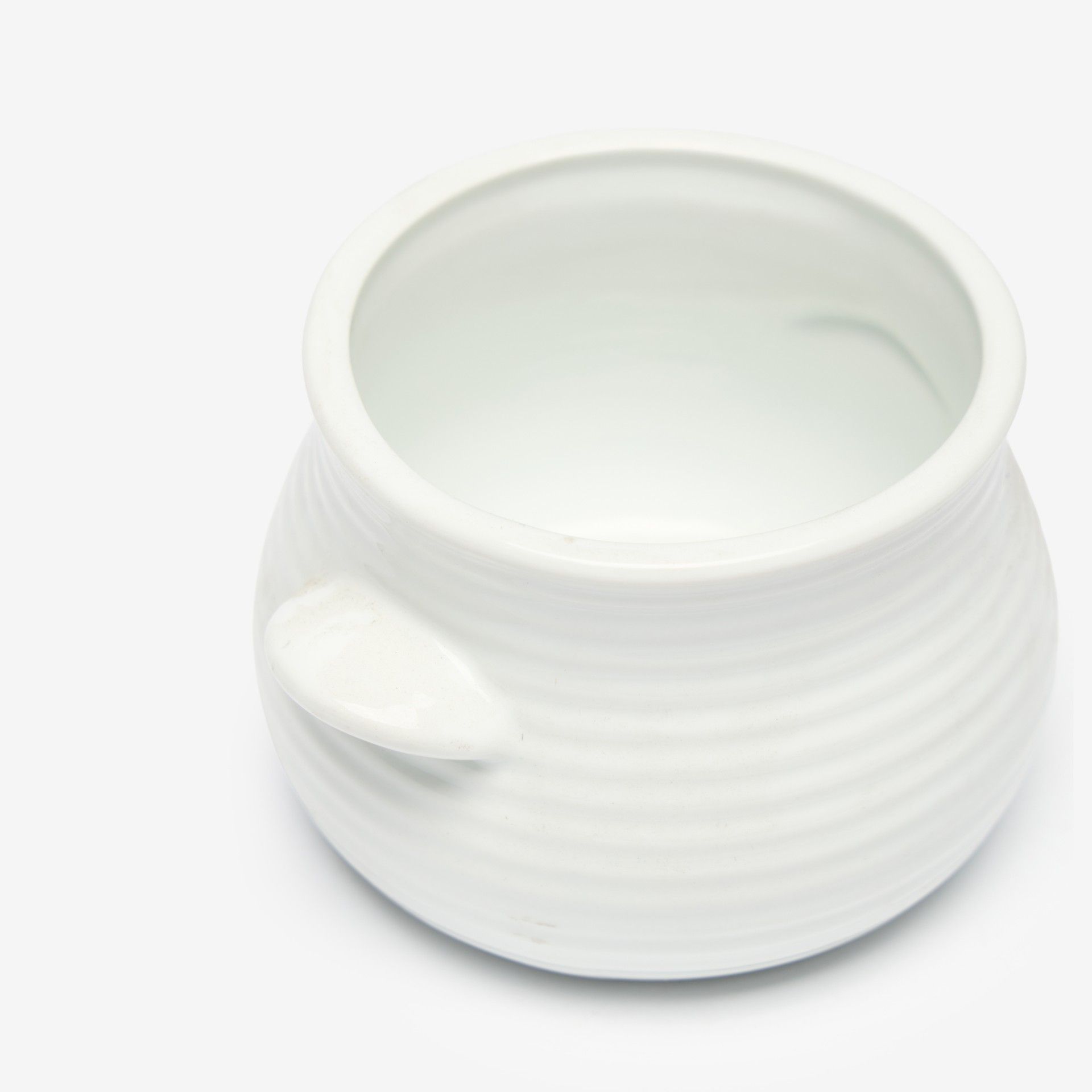 Pote Porcelana Branco 37cl 13.3X11X7.8cm