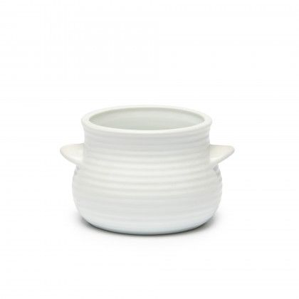 Pote Porcelana Branco 37cl 13.3X11X7.8cm Pote Porcelana Branco 37cl 13.3X11X7.8cm