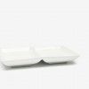 Prato Aperitivos Porcelana 2 Divisórias 16.5X12X2.5cm Prato Aperitivos Porcelana 2 Divisórias 16.5X12X2.5cm