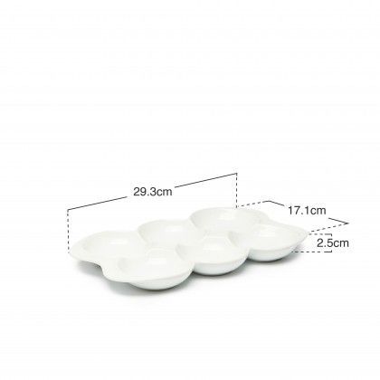 Bandeja 6 Divisões 29.3X17.1X2.5CM Bandeja 6 Divisões 29.3X17.1X2.5CM