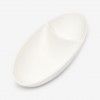 Bandeja Porcelana Olive Branco 19X9cm Bandeja Porcelana Olive Branco 19X9cm