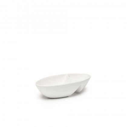 Bandeja Porcelana Olive Branco 19X9cm Bandeja Porcelana Olive Branco 19X9cm