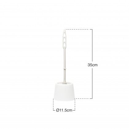 Escovilhão Piaçaba Wc Roma Branco 11.5X35cm Escovilhão Piaçaba Wc Roma Branco 11.5X35cm