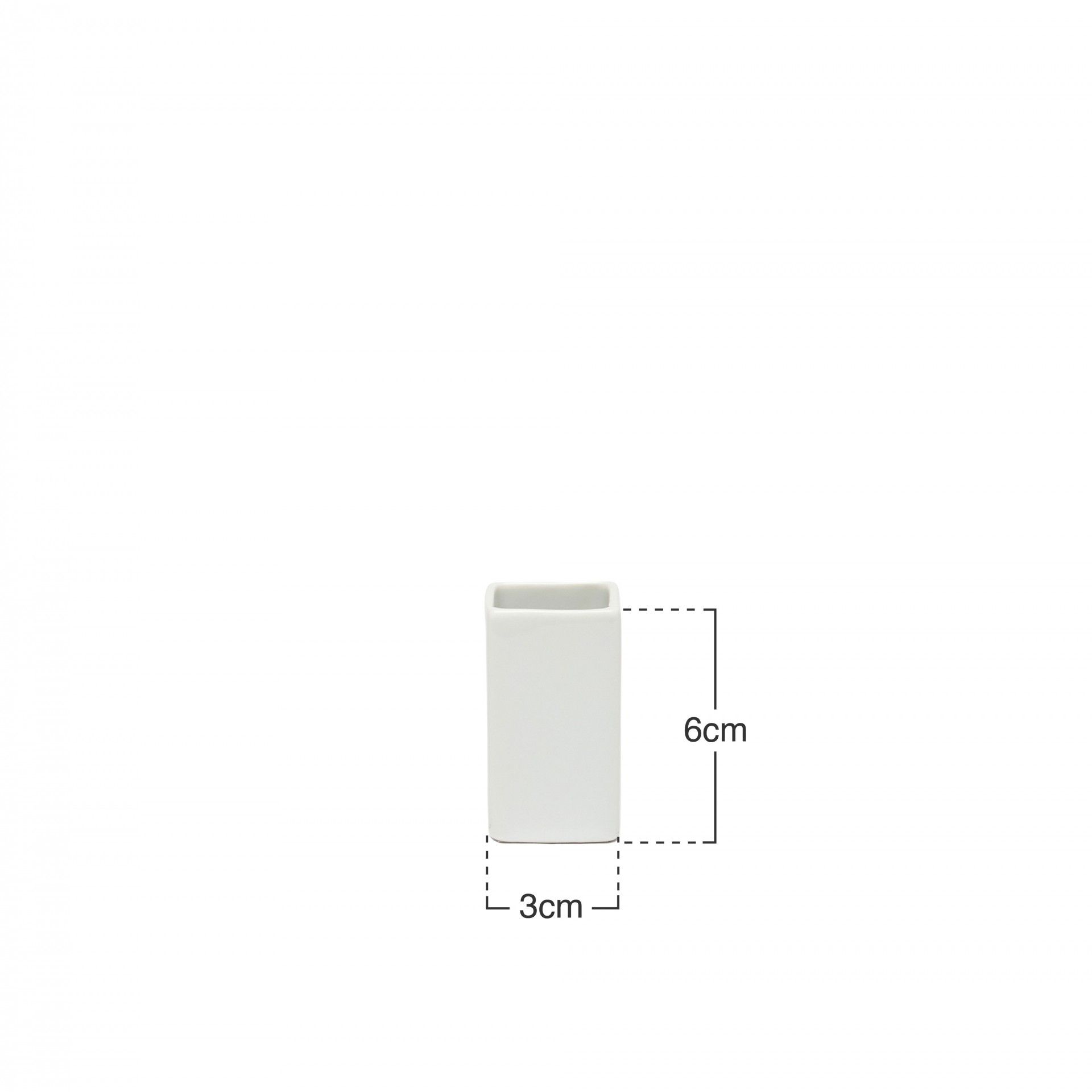 Paliteiro Porcelana Ming Branco 3X3X6cm