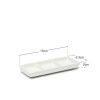 Prato Aperitivos Porcelana 3 Divisórias 15X6.3X2cm Prato Aperitivos Porcelana 3 Divisórias 15X6.3X2cm