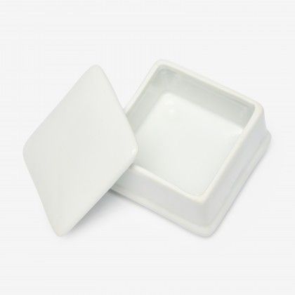 Caixa Porcelana Turismo Branco 6.5X6.5X4cm Caixa Porcelana Turismo Branco 6.5X6.5X4cm