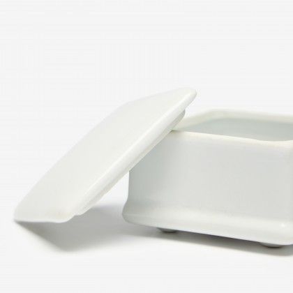 Caixa Porcelana Turismo Branco 6.5X6.5X4cm Caixa Porcelana Turismo Branco 6.5X6.5X4cm