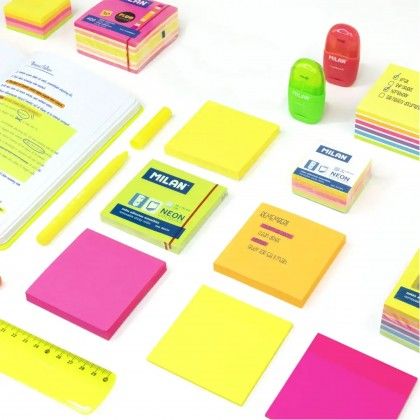 Bloco Notas Aderentes Milan Verde Fluor 100Folhas 76X76mm