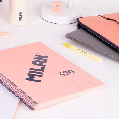 Caderno Espiral Capa Dura A4 Pautado Rosa 80Folhas Caderno Espiral Capa Dura A4 Pautado Rosa 80Folhas