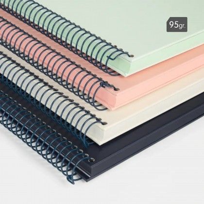 Caderno Espiral Capa Dura A4 Pautado Azul 80Folhas