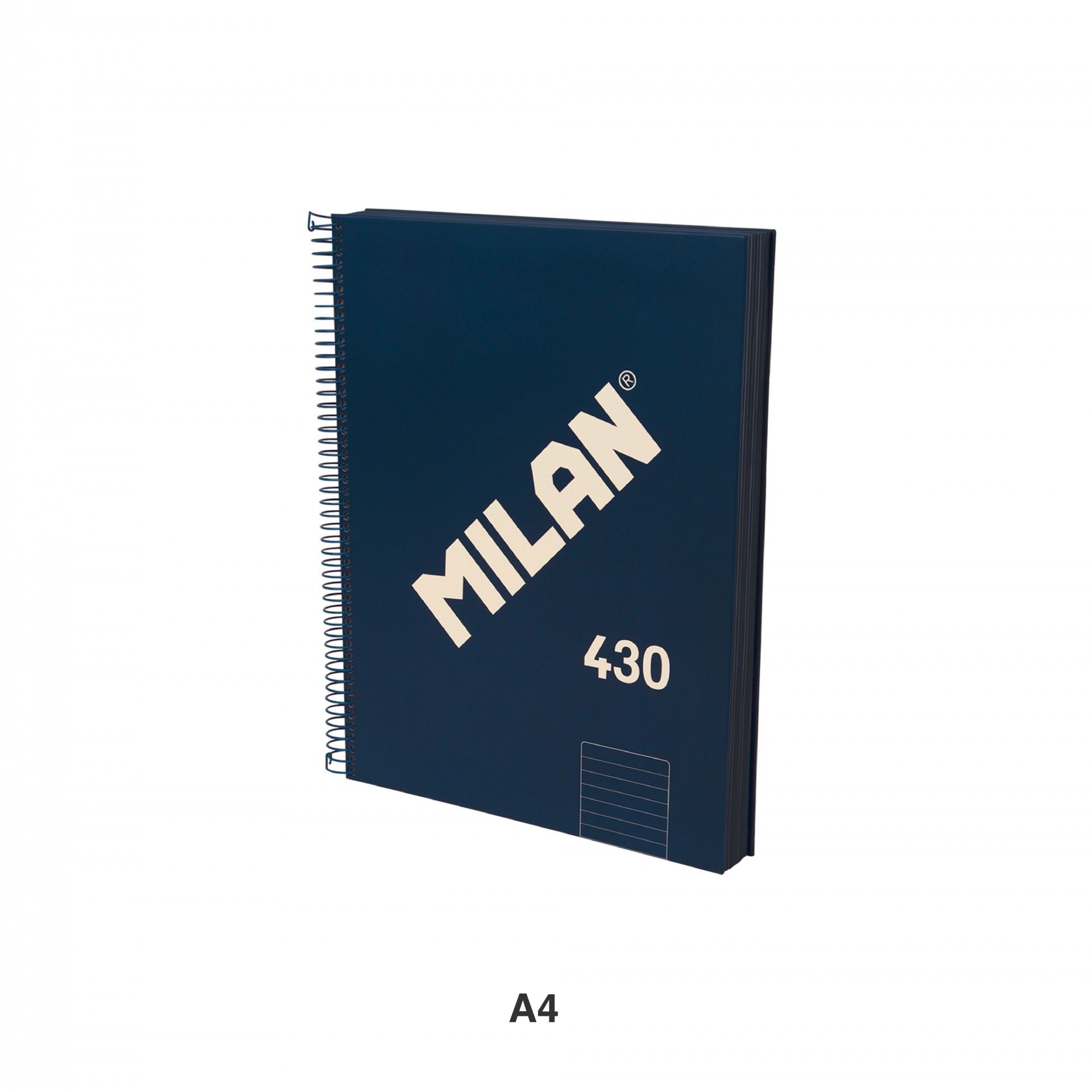 Caderno Espiral Capa Dura A4 Pautado Azul 80Folhas